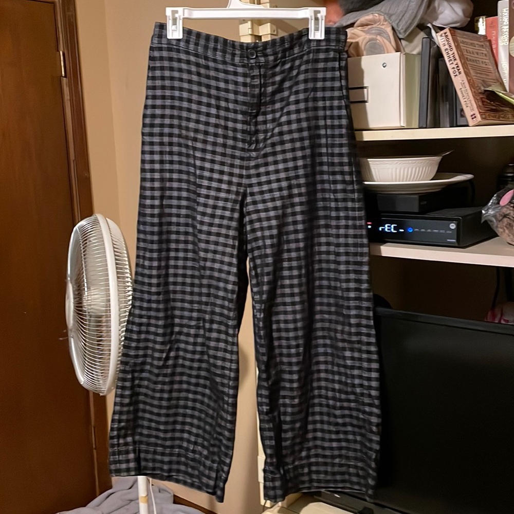 Madewell plaid cropped pants